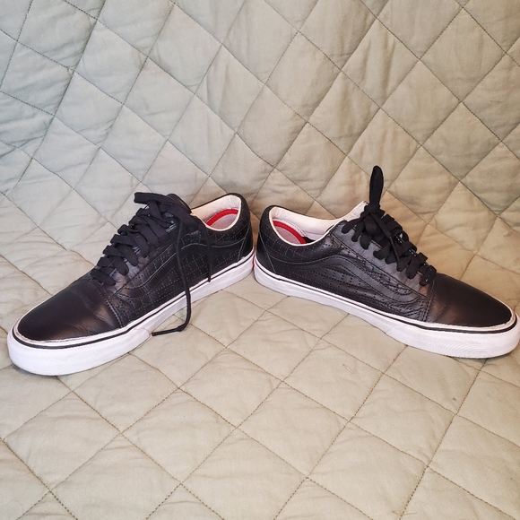 SUPREME X Vans Old Skool perforated leather sz 9.5 - Picture 5 of 9